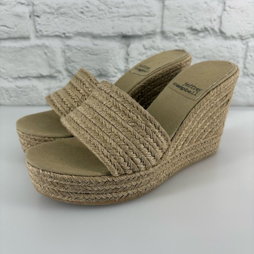 Jeffrey‎ Campbell Sunlit Espadrille Platform Wedges Sandals 41 10